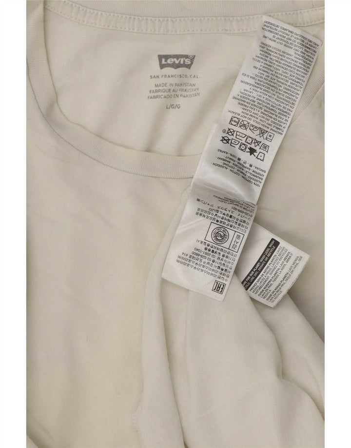 Levi's Herren-T-Shirt-Oberteil, groß, aus weißer Baumwolle