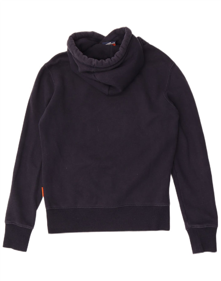 SUPERDRY Herren-Kapuzenpullover aus mittelblauer Baumwolle