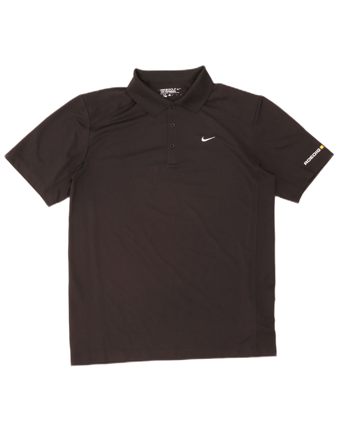 Nike Herren Dri Fit Graphic Poloshirt Mittelschwarzes Polyester