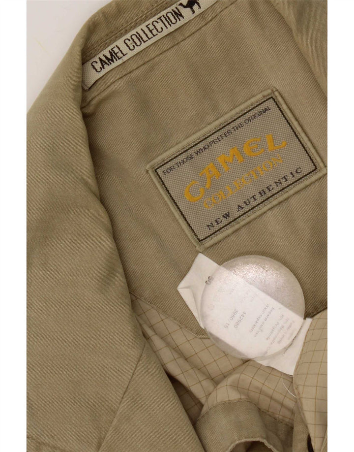 Camel Active Herren-Blazer mit 2 Knöpfen, EU 50, große Khaki-Baumwolle