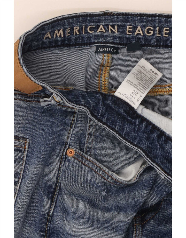 American Eagle Herren Airflex Slim Jeans W34 L34 Blaue Baumwolle