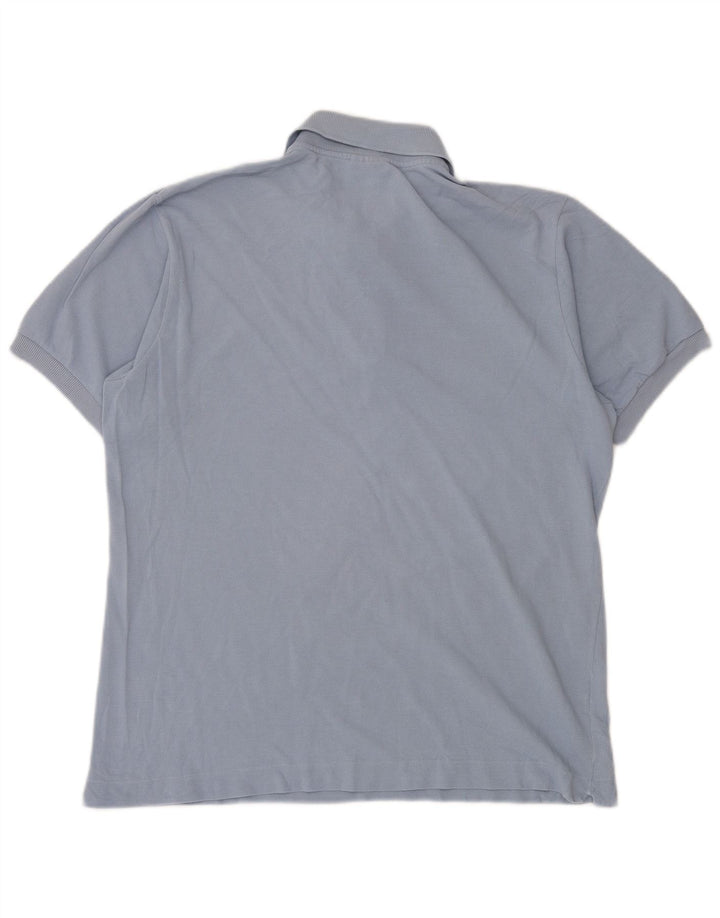 Lacoste Herren-Poloshirt, Größe 5, groß, blaue Baumwolle