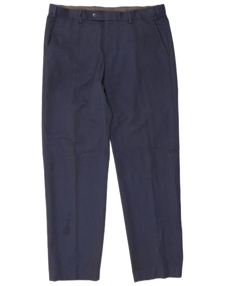 Marks & Spencer Herren-Anzughose, gerade, normal, W36 L31, Marineblau