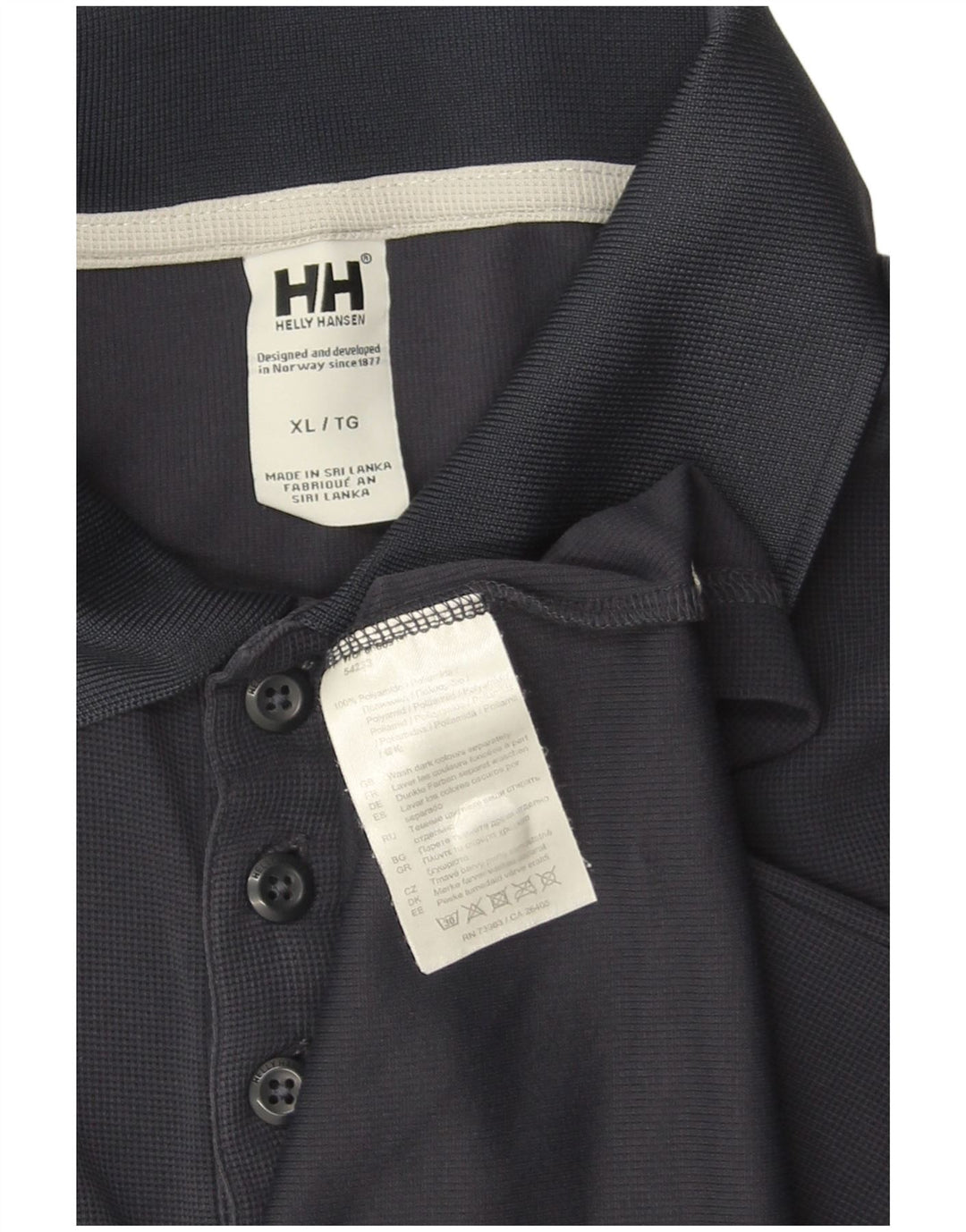 HELLY HANSEN Herren Poloshirt XL Marineblau Polyamid