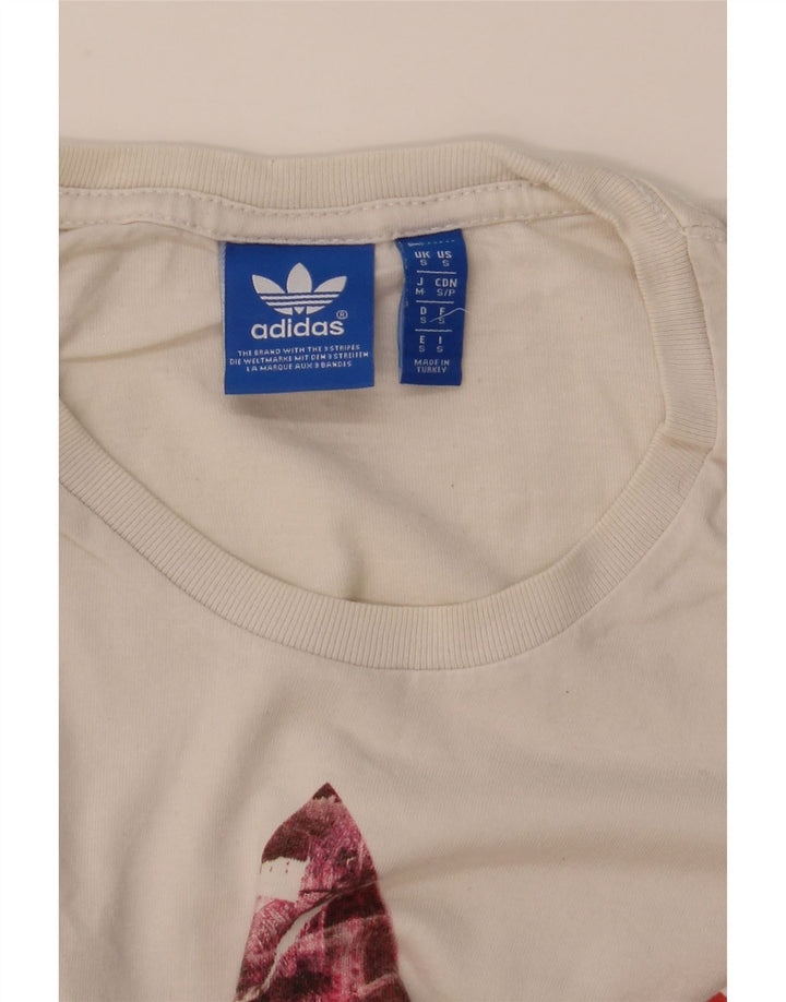 ADIDAS Herren Grafik T-Shirt Top Small Weiß