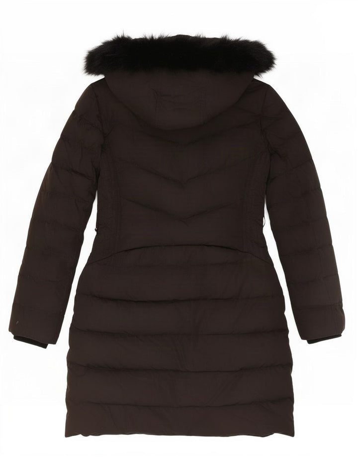 Zara Damen-Kapuzenmantel, wattiert, Gr. 10, Größe S, Schwarz, Polyester