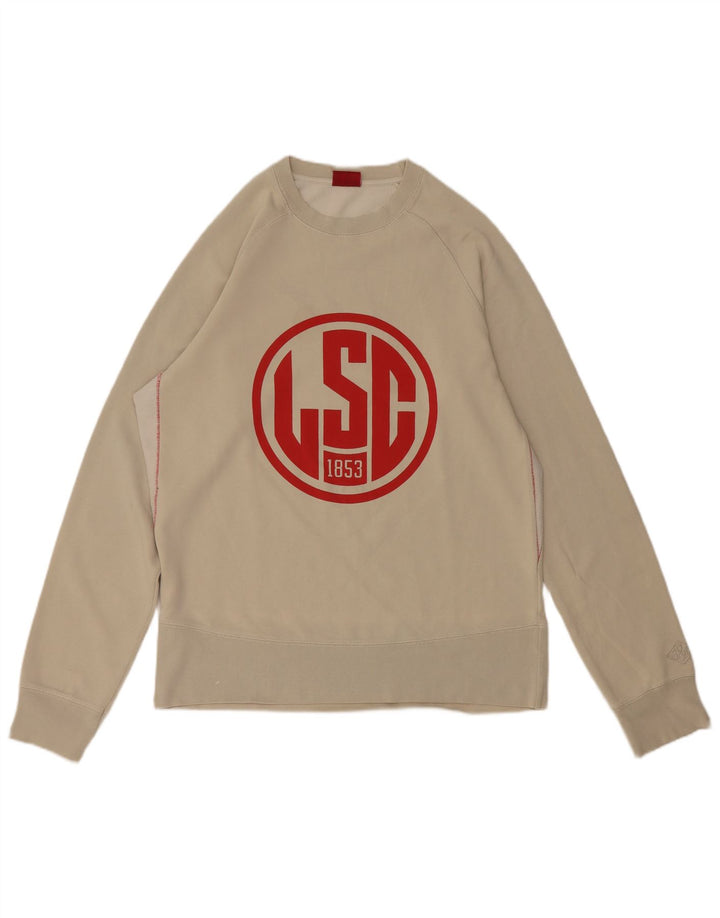 Levi's Damen Grafik-Sweatshirt-Pullover UK 16 Large Graue Baumwolle