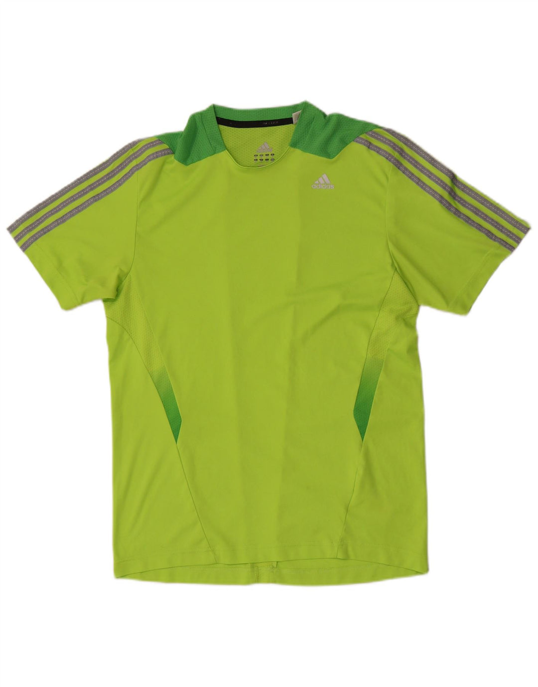 Adidas Herren Climacool T-Shirt Top Mittelgrünes Colourblock-Polyester