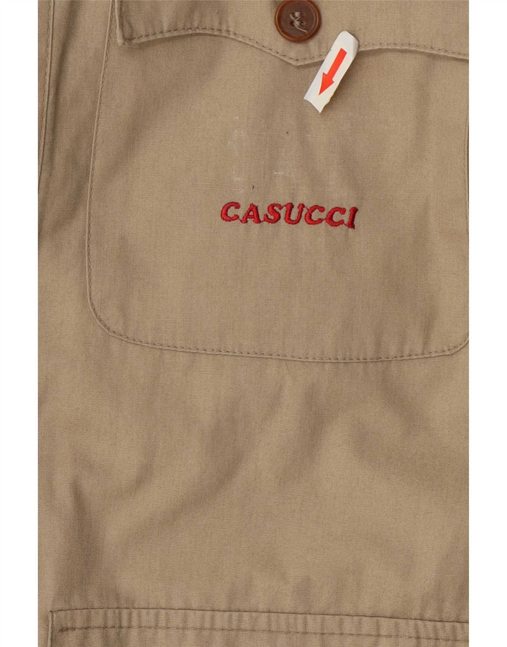 Casucci Herren Militärjacke IT 46 Small Beige Baumwolle