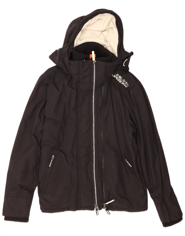Superdry Damen The Windcheater Windjacke UK 14 Medium Schwarz
