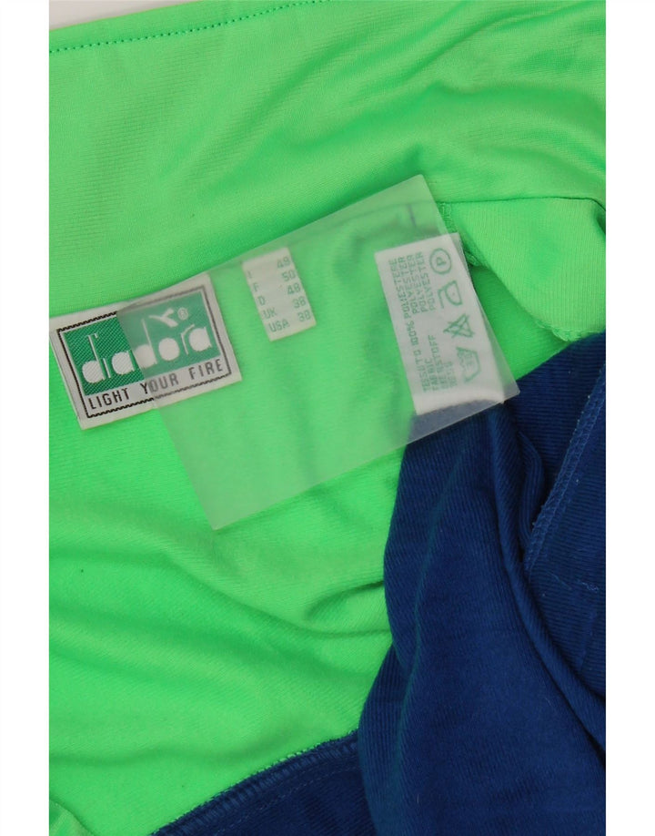 Diadora Herren-Trainingsanzugoberteil mit Grafik, IT 48, Mittelblau, Farbblock