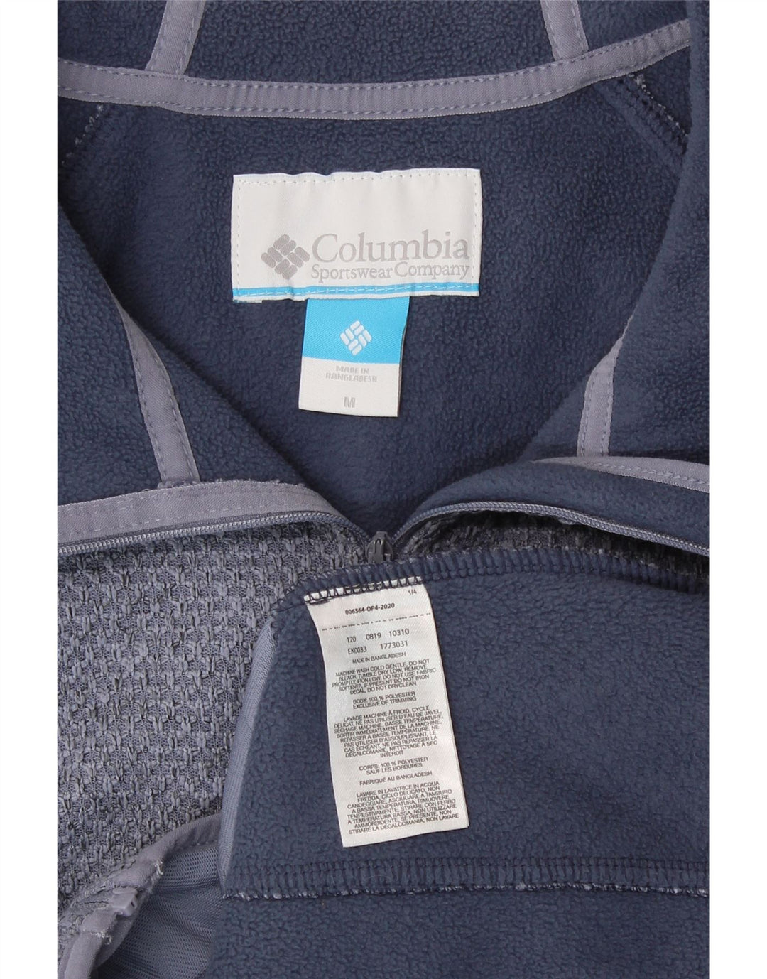 Columbia Damen-Kapuzenpullover mit Reißverschluss, UK 14, Mittelblau, Polyester