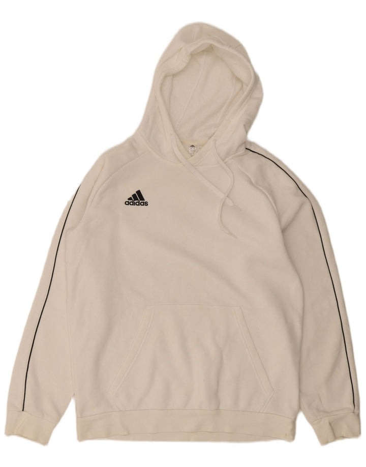 Adidas Herren Kapuzenpullover, groß, aus weißer Baumwolle