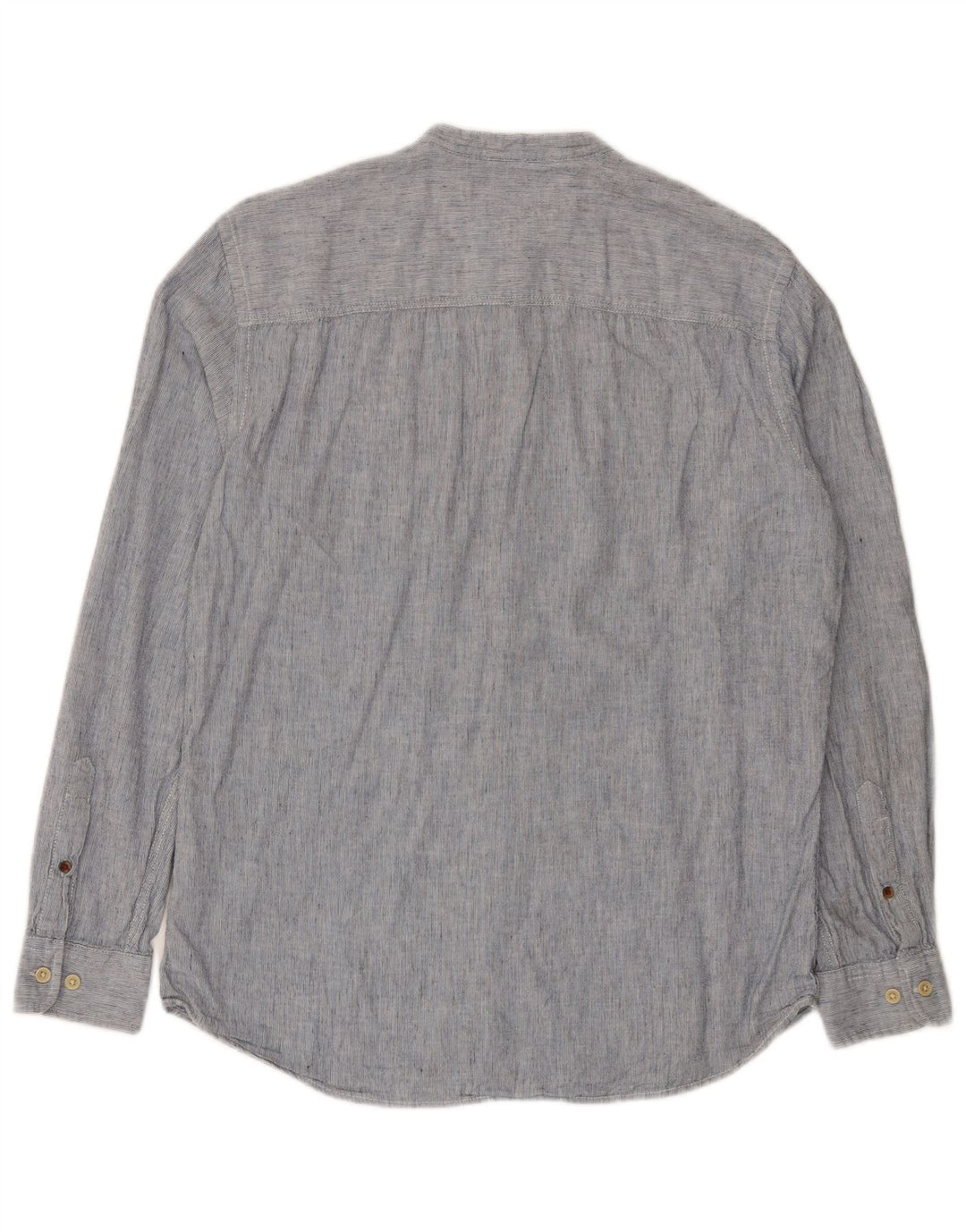 JACK & JONES Herrenhemd aus mittelblauer Nadelstreifen-Baumwolle