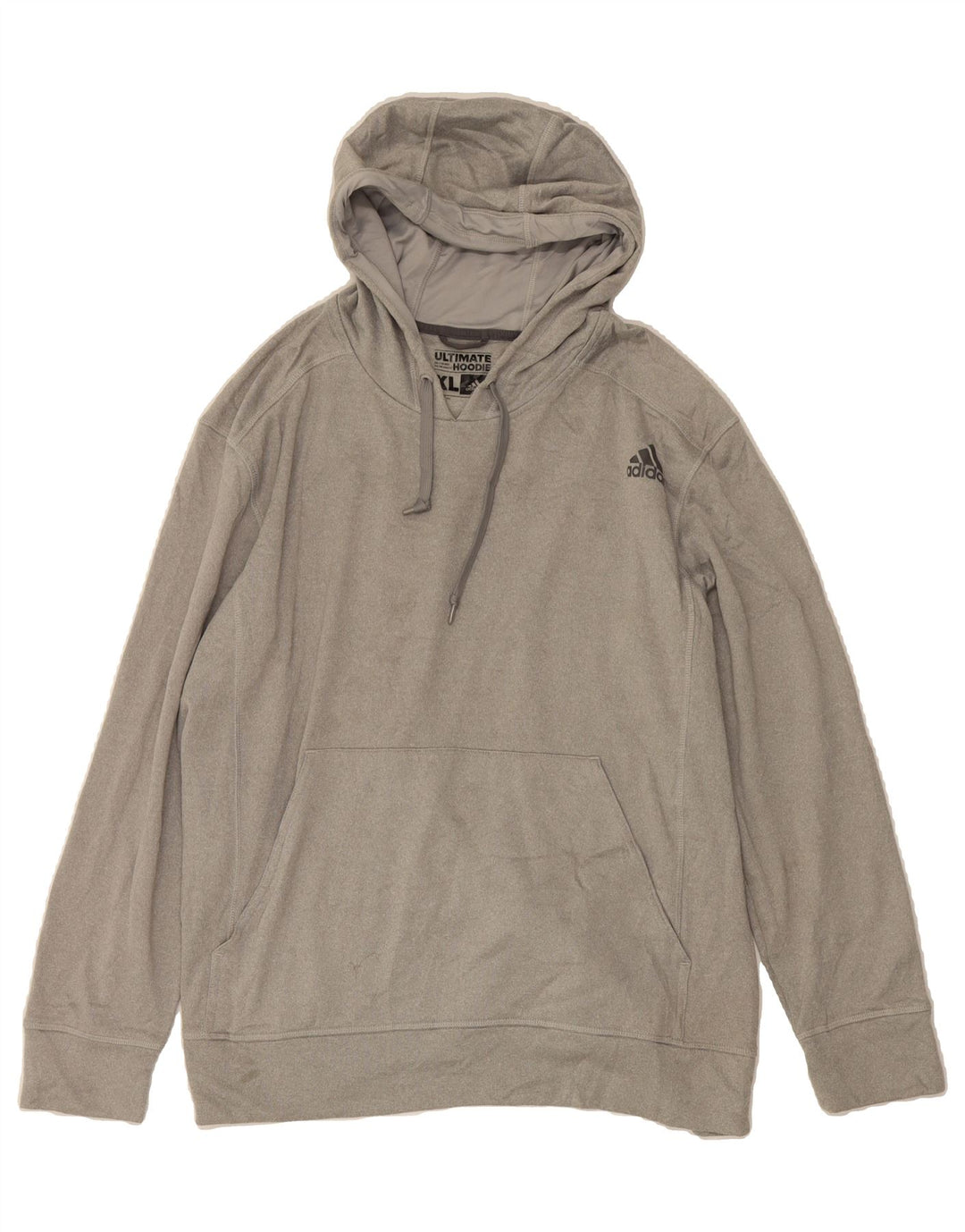 ADIDAS Mens Hoodie Jumper XL Grey Polyester Vintage Adidas and Second-Hand Adidas from Messina Hembry 