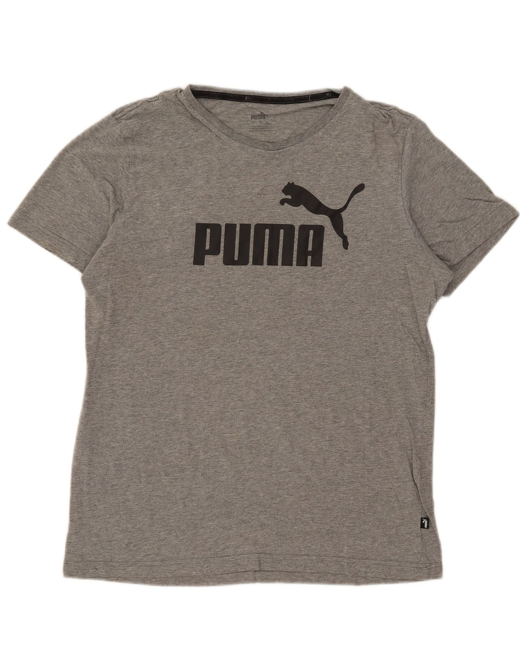 Puma Herren-T-Shirt mit Grafik, groß, grau gesprenkelte Baumwolle