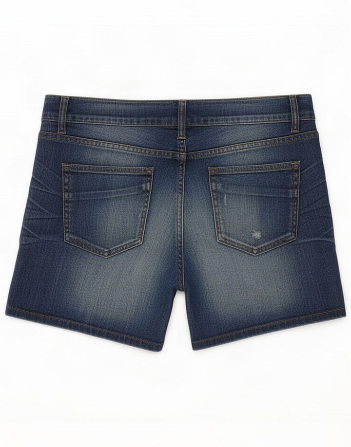 Massimo Dutti Damen Jeansshorts EU 40 Medium W30 Blaue Baumwolle