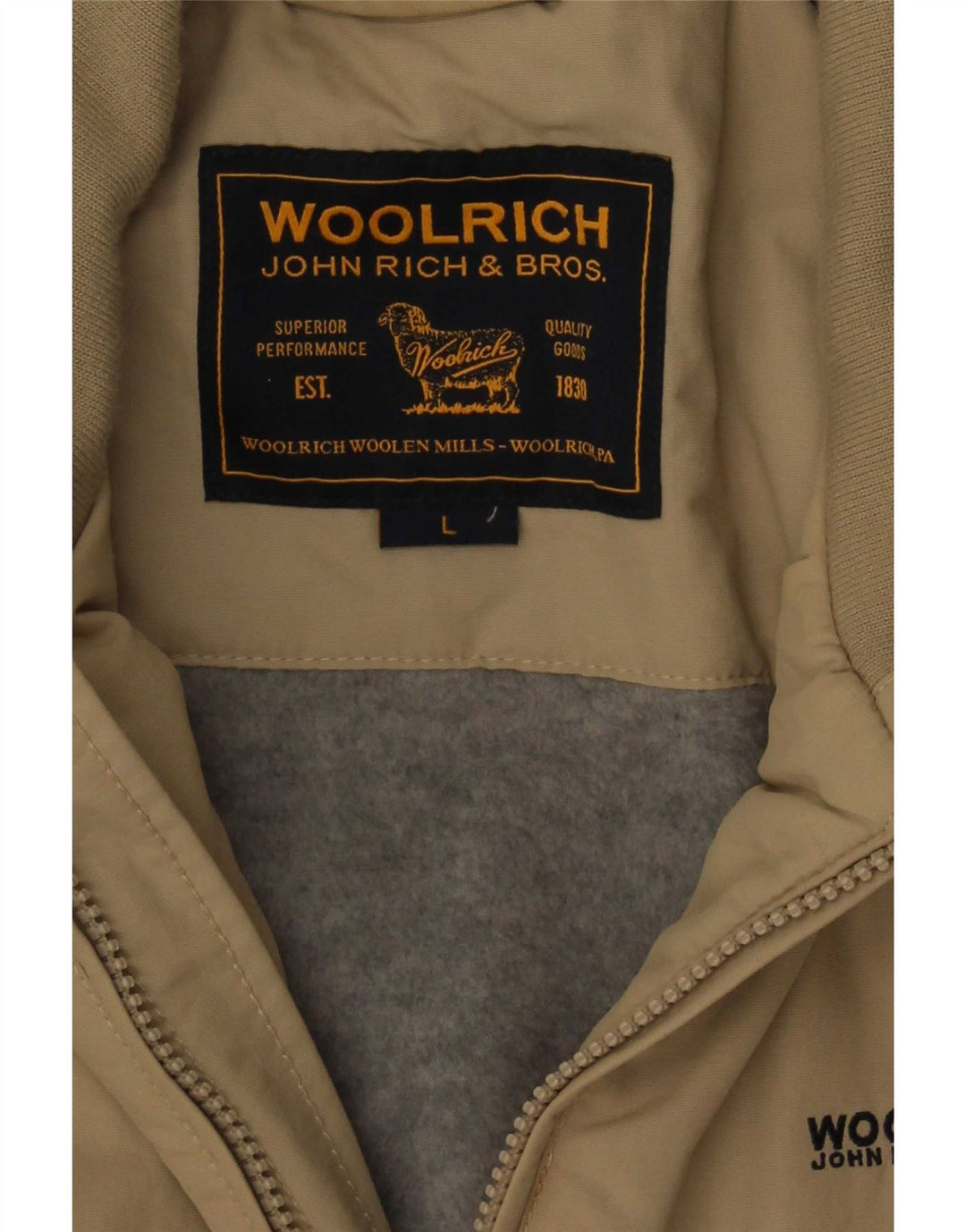 Woolrich Herren Bomberjacke UK 40 Large Beige