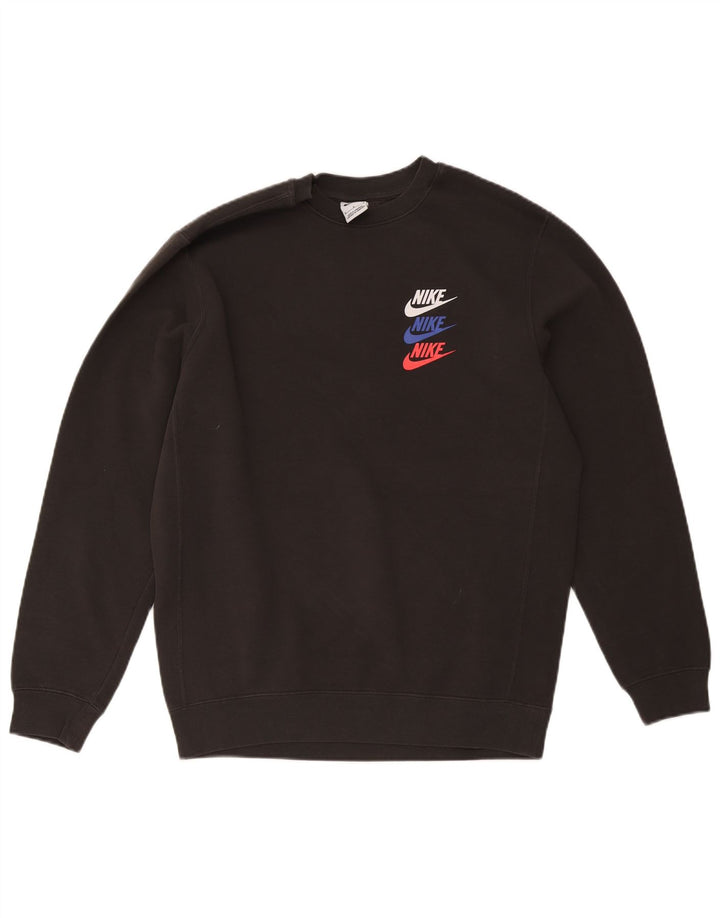 Nike Herren-Sweatshirt mit Grafik, Mittelschwarzes Polyester