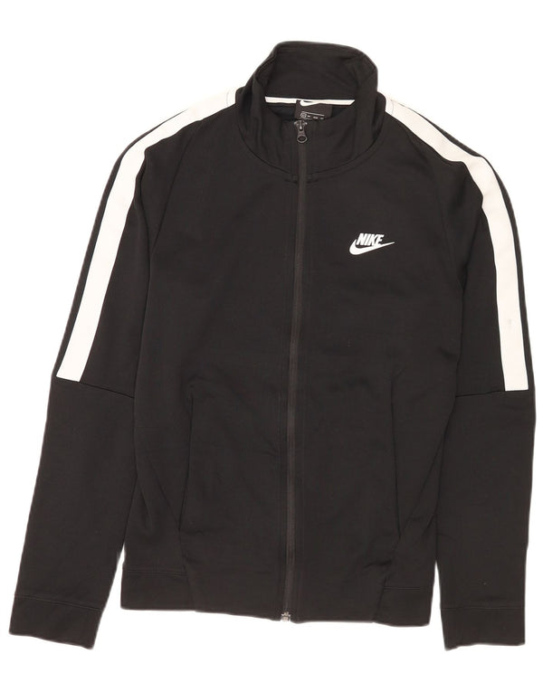 Nike Herren-Trainingsanzugoberteil, XS, schwarze Farbblock-Baumwolle
