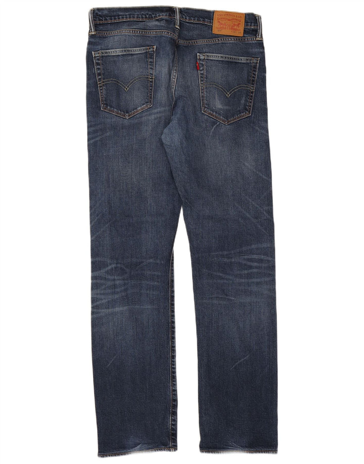 Levi's Herren 514 Straight Jeans W34 L34 Blaue Baumwolle