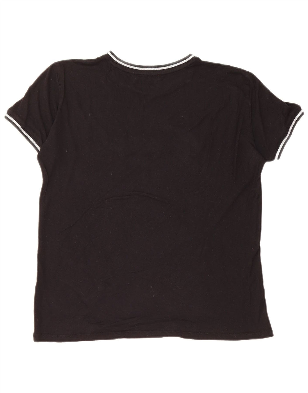 GUESS Damen Übergroßes Grafik-T-Shirt-Oberteil UK 6 XS Schwarz