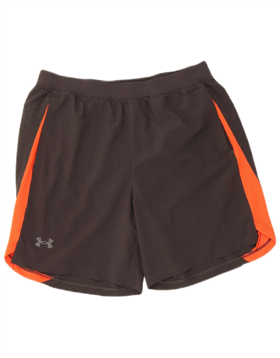 Under Armour Herren Heat Gear Sportshorts, großes graues Farbblock-Polyester