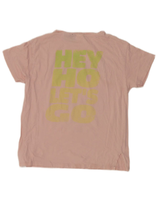 Zara Mädchen Ramone Graphic T-Shirt Top 13–14 Jahre rosa Baumwolle
