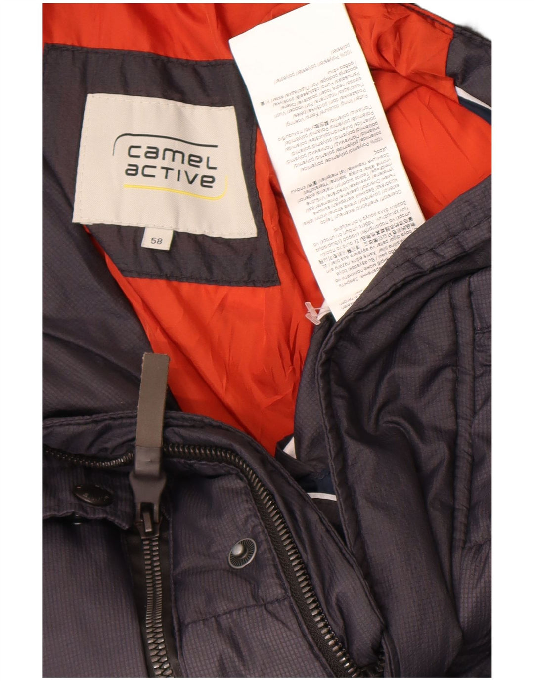 Camel Active Herren Wattierte Jacke IT 58 4XL Grau Polyamid