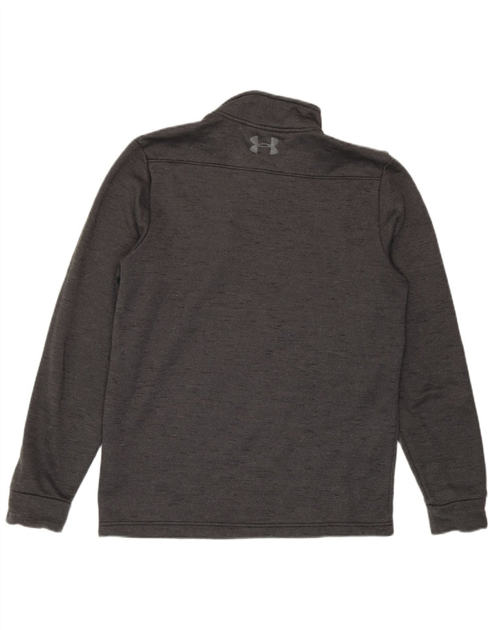 Under Armour Herren Cold Gear Zip Neck Sweatshirt Pullover Small Grau meliert