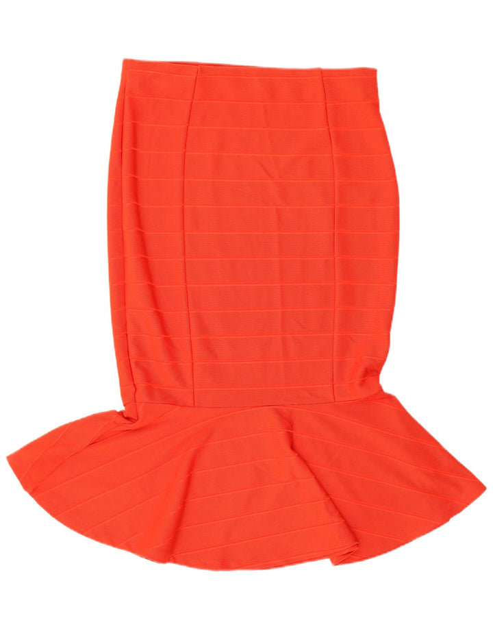Marks & Spencer Damen Meerjungfrauenrock UK 14 Large W32 Rot gestreiftes Polyester