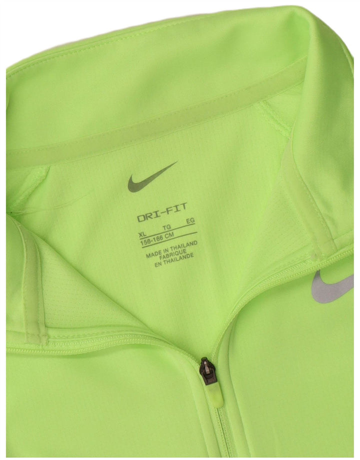 Nike Jungen Dri Fit Pullover-Trainingsoberteil mit Reißverschluss, 13–14 Jahre, Grün