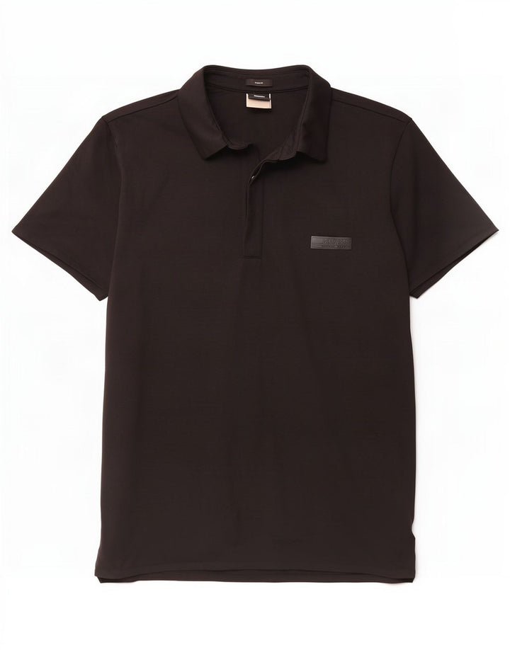Hugo Boss Herren Slim Fit Poloshirt Medium Schwarz Polyamid