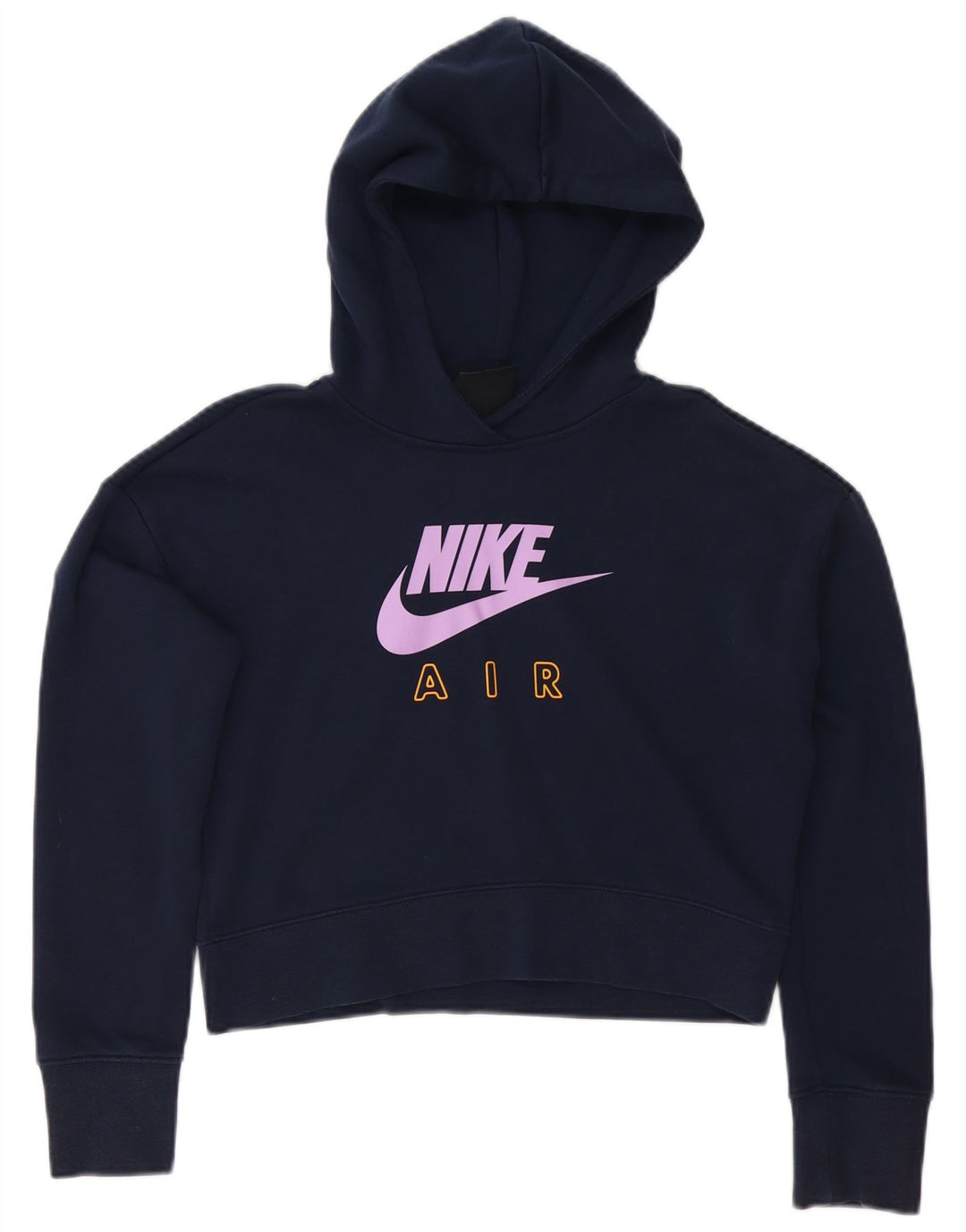 NIKE Mädchen Crop Standard Fit Hoodie Pullover 13–14 Jahre XL Marineblau