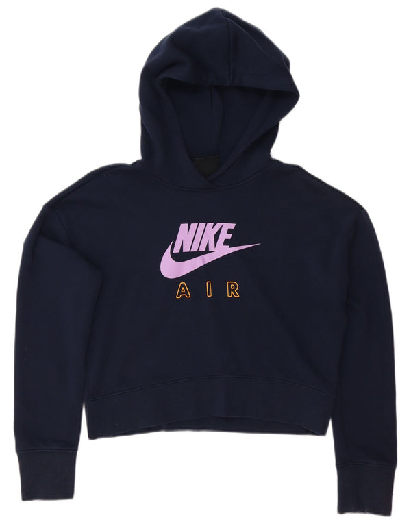 NIKE Mädchen Crop Standard Fit Hoodie Pullover 13–14 Jahre XL Marineblau