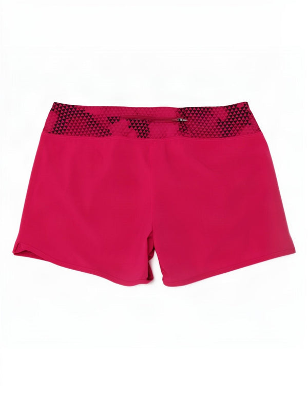 Nike Damen Dri Fit Sport Shorts UK 10 Small Rosa Geometrisch Polyester