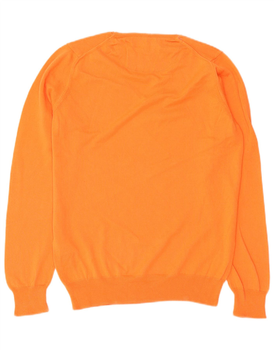 Zara Herren-Pullover mit V-Ausschnitt aus mitteloranger Baumwolle