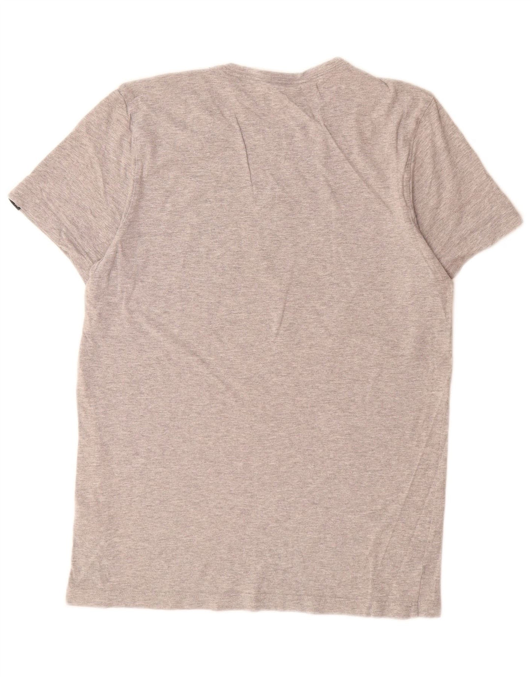 Adidas Herren Grafik-T-Shirt-Oberteil aus mittelgrau gefleckter Baumwolle