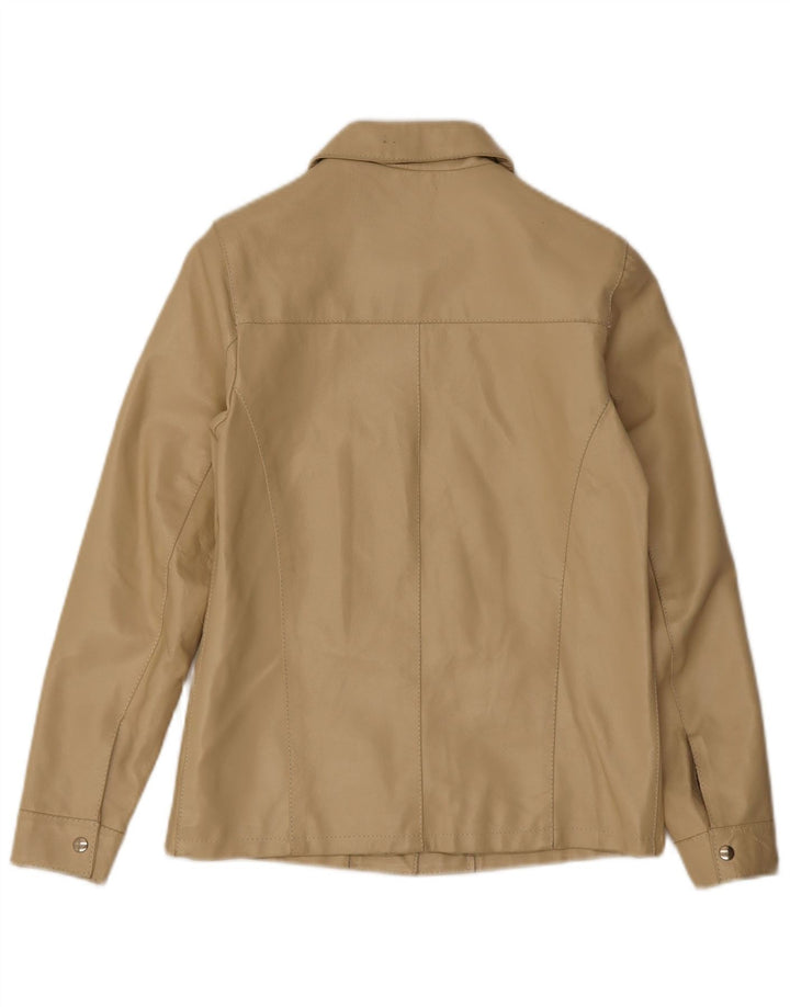 Vintage Damen Lederjacke Mittelbeiges Leder