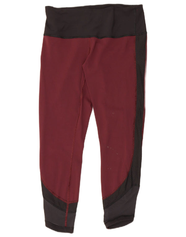 Lululemon Damen Crop Leggings US 12 Large Burgund Colourblock