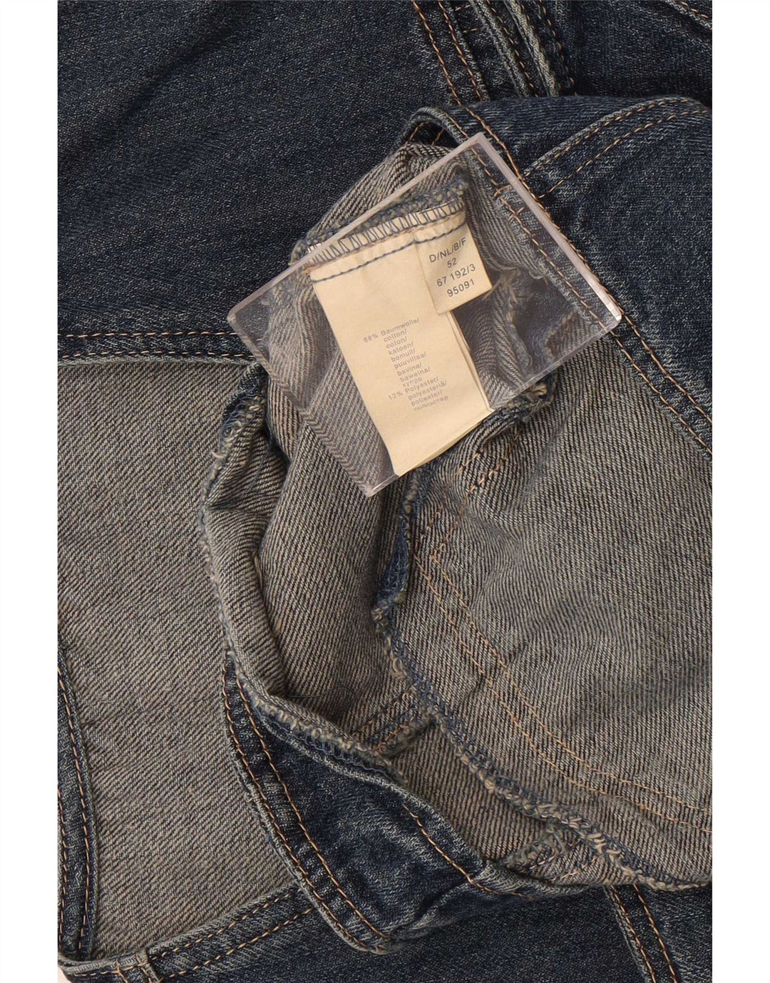 Vintage Herren Jeansweste IT 52 Große blaue Baumwolle