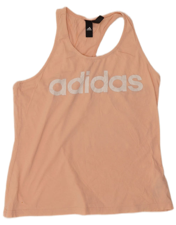 Adidas Damen Graphic Vest Top UK 16/18 Große rosa Baumwolle