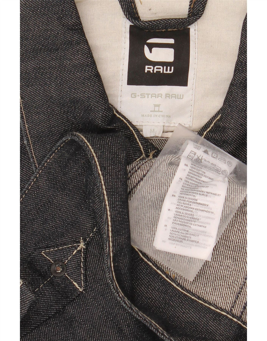 G-STAR Damen Jeansjacke UK 14 Mittelmarineblaue Baumwolle