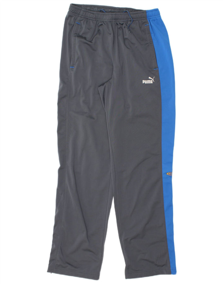 Puma Herren-Trainingshose aus mittelgrauem Colourblock-Polyester