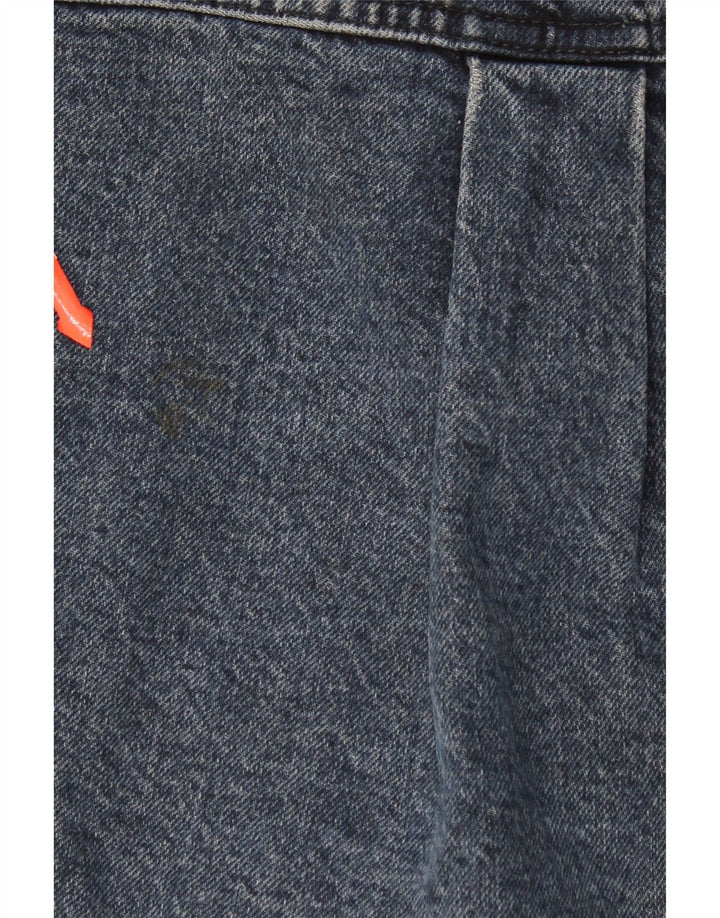 Zara Damen Crop Übergroße Jeansjacke UK 14 Mittelmarineblaue Baumwolle