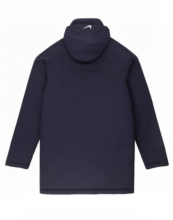 Nike Herren-Mantel mit Kapuze, gepolstert, Größe 40, Marineblau, Polyester
