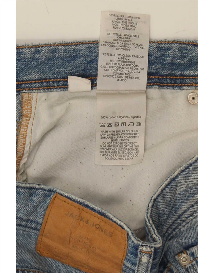 Jack & Jones Herren Distressed Slim Jeans W36 L28 Blaue Baumwolle