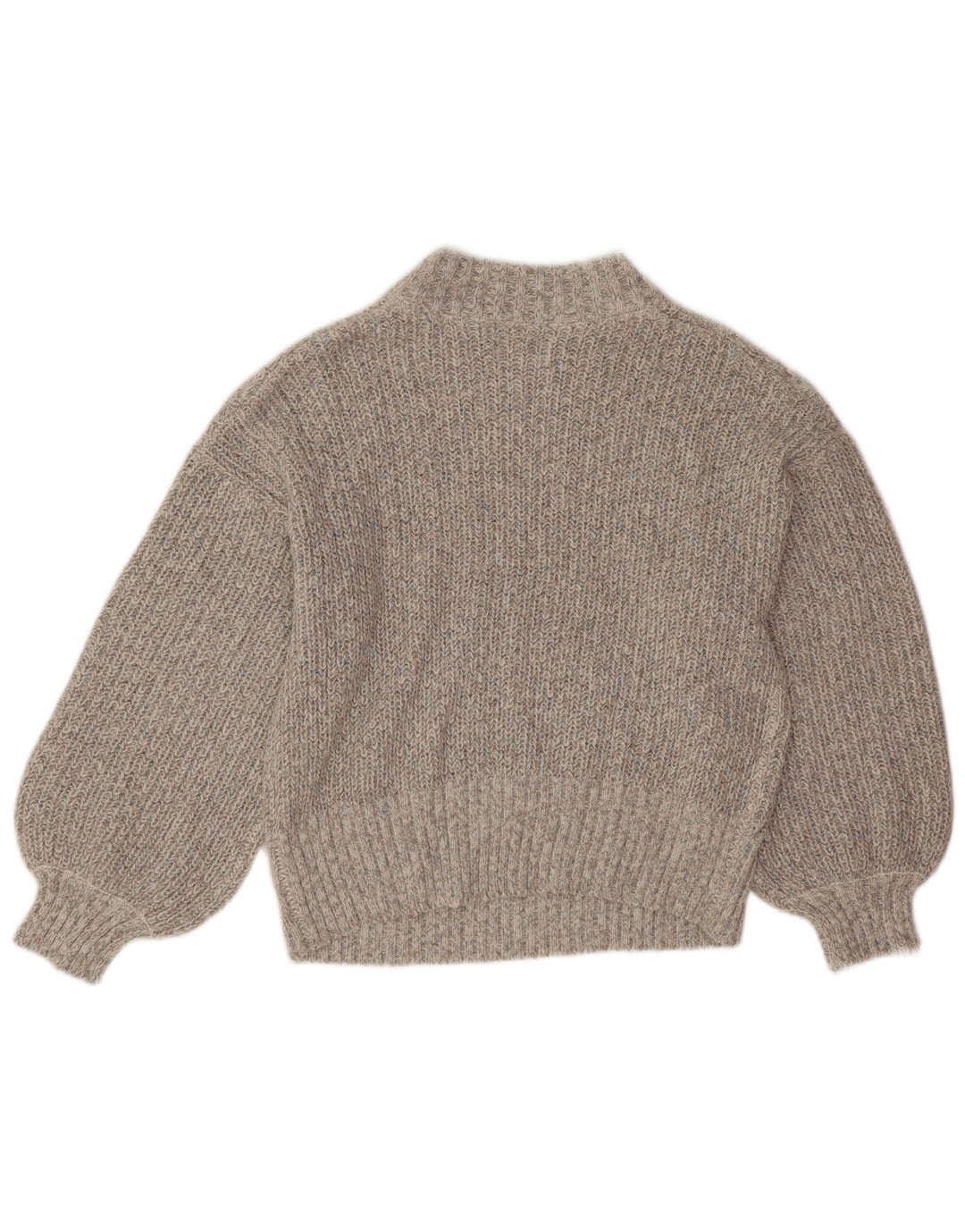 Object Damen-Pullover mit Rundhalsausschnitt, Gr. 40, Größe L, Grau, Acryl