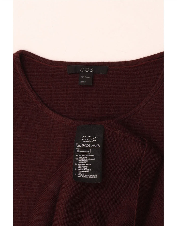 Cos Damen Weste Tank Top UK 10 Small Burgunderrote Wolle