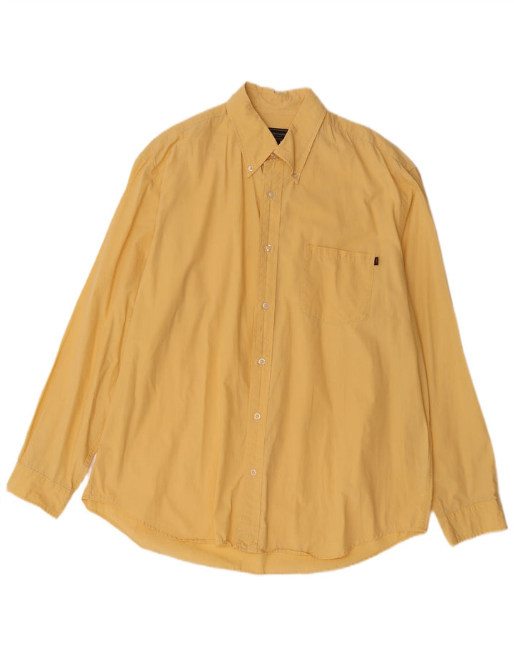 Marlboro Classics Herrenhemd 2XL, gelbe Baumwolle